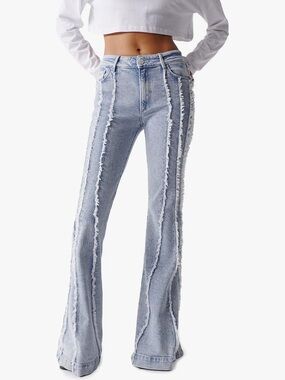 NWT Salsa Jeans x Luís Carvalho Push Up Destiny Flare Jeans Limited Edition SZ31